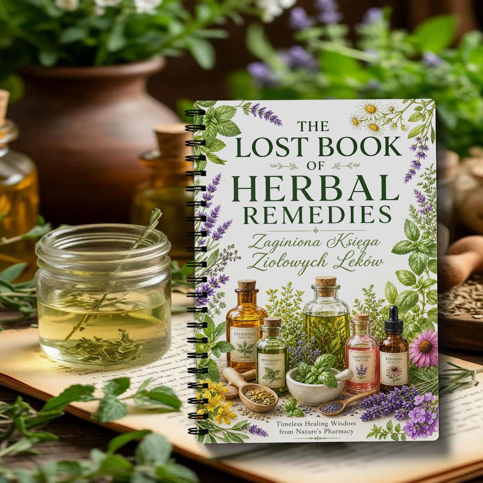 Herbal Wellness Remedy - ハーバルレメディーズ スパイラルノート ポーランド版 カバージャーナル ハーバリスト＆自然健康ノート用