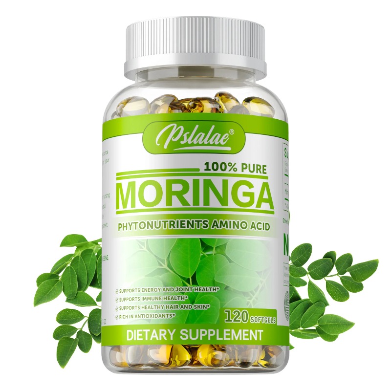 Moringa Leaf Powder - モリンガカプセル - 抗酸化作用、肌、髪、関節の健康をサポート、エネルギーレベルを高め、代謝を促進、免疫力を強化します。