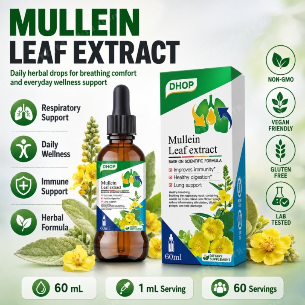Herbal Wellness Drops - マレイン葉エキス液 60ml、甘草根と黄耆根を配合したハーブ液体サプリメント、大人のための毎日の健康サポート