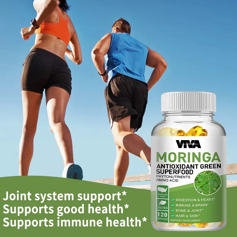 モリンガ 1000mg カプセル、消化、心臓、脳、免疫、関節 - Moringa Leaf Powder のレビューと価格