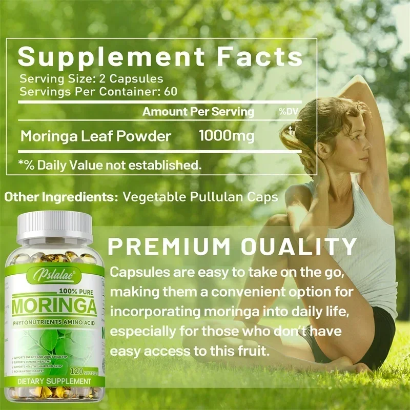 モリンガカプセル - 抗酸化作用、肌、髪、関節の健康をサポー - Moringa Leaf Powder のレビューと価格
