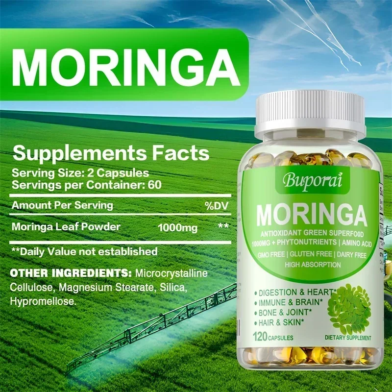 モリンガカプセル - 代謝を促進し、損傷した細胞の修復をサポ - Moringa Leaf Powder のレビューと価格