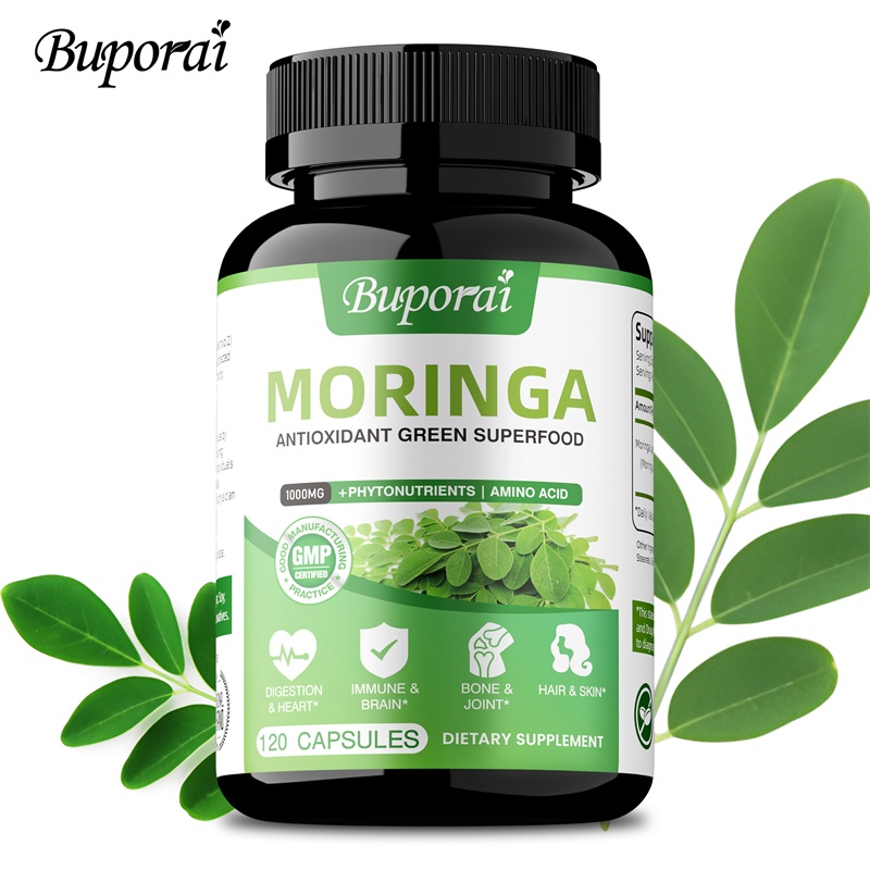 モリンガカプセル - 抗酸化物質、細胞の修復を促進、腸と消化 - Moringa Leaf Powder のレビューと価格