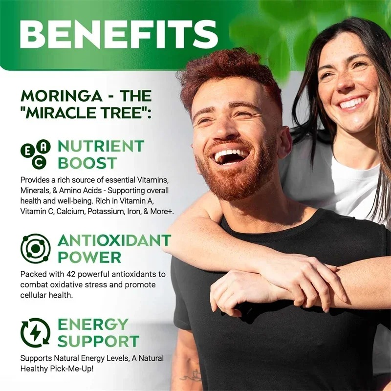 100% 純粋なモリンガ葉パウダーカプセル、抗炎症サプリメン - Moringa Leaf Powder のレビューと価格