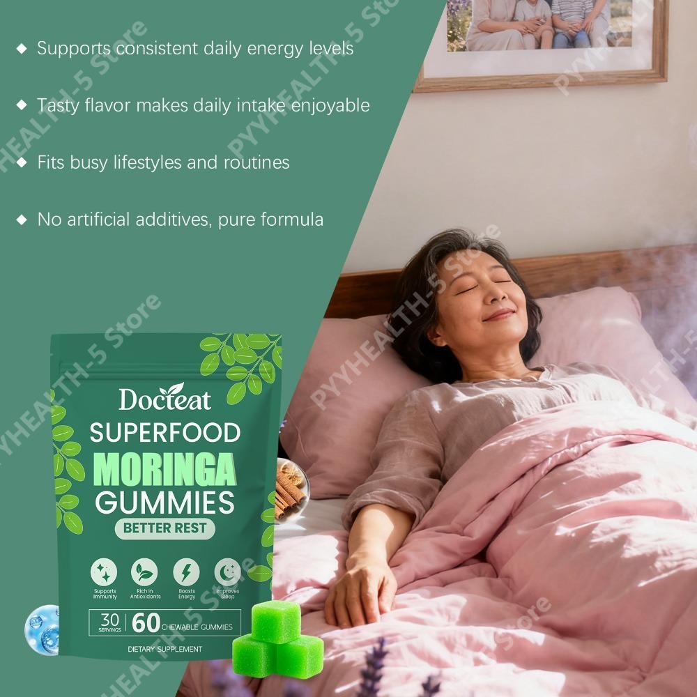 ドクテート モリンガグミ（ビタミンB12、D3、C、マグネシ - Moringa Leaf Powder のレビューと価格