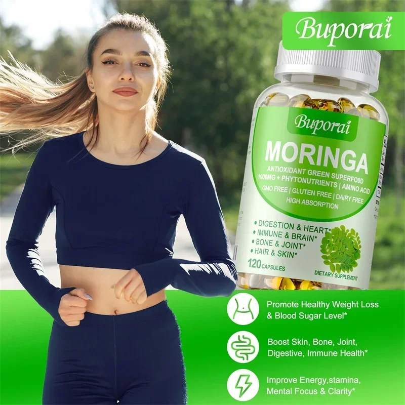モリンガ カプセル 1000mg - 骨、関節、心血管の健康 - Moringa Leaf Powder のレビューと価格
